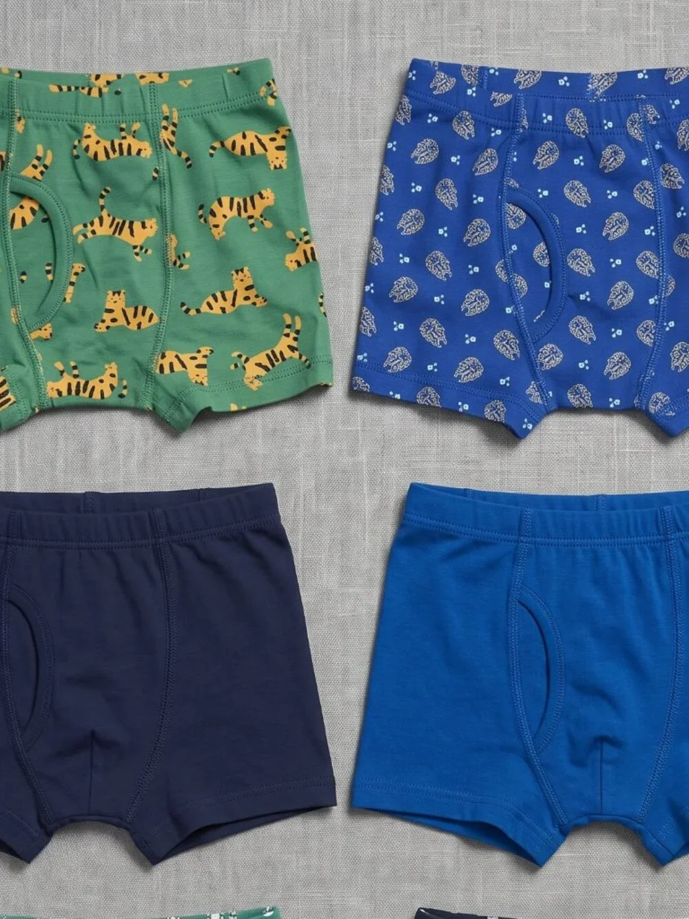 NWT 6PK Toddler Boy Trunks XS Tiger Stripe Robot Blue Underwear Potty Training